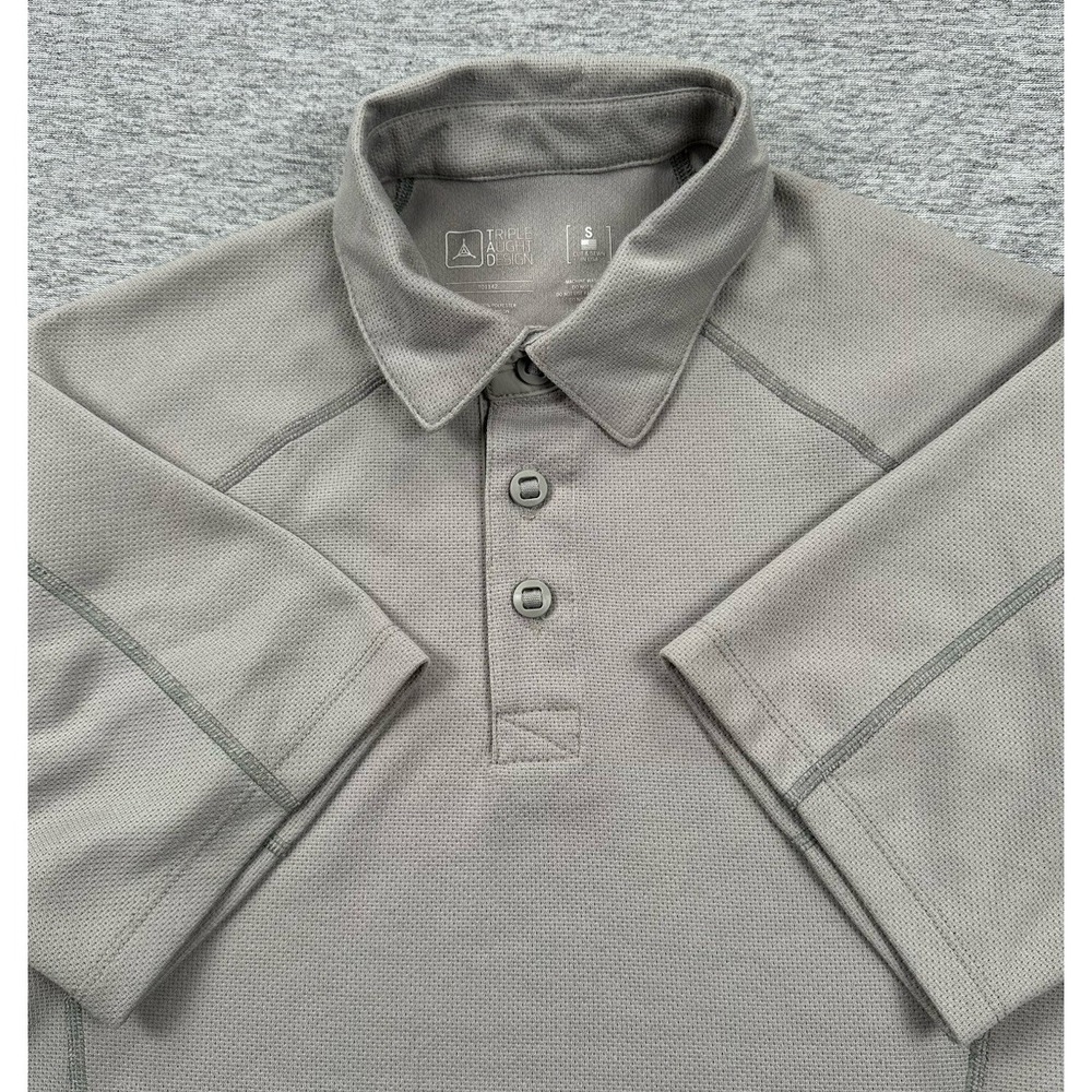 Triple Aught Design Polo Shirt Mens Small Gray Polyester Tactical Outdoor